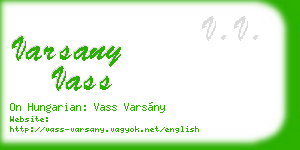 varsany vass business card